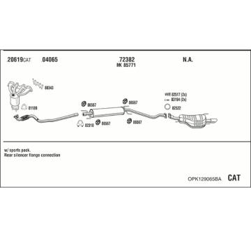 Výfukový systém WALKER OPK129065BA