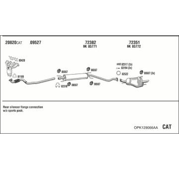 Výfukový systém WALKER OPK129066AA