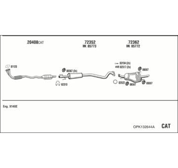 Výfukový systém WALKER OPK132644A