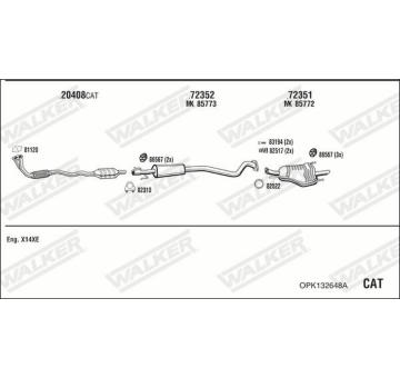 Výfukový systém WALKER OPK132648A