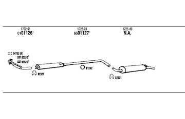 Výfukový systém WALKER PE10003