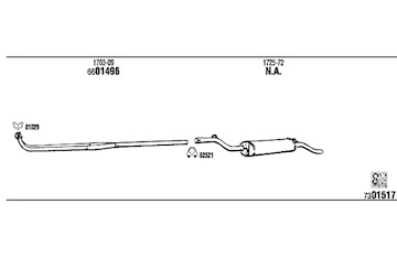 Výfukový systém WALKER PE10004