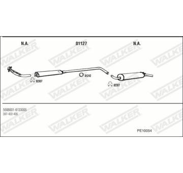 Výfukový systém WALKER PE10054