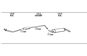 Výfukový systém WALKER PE10056