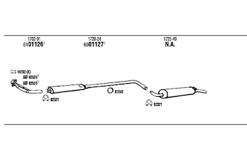Výfukový systém WALKER PE10057
