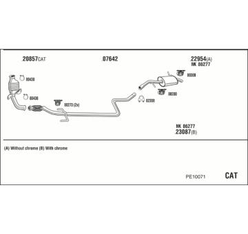 Výfukový systém WALKER PE10071