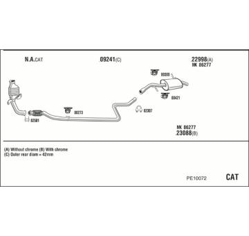 Výfukový systém WALKER PE10072