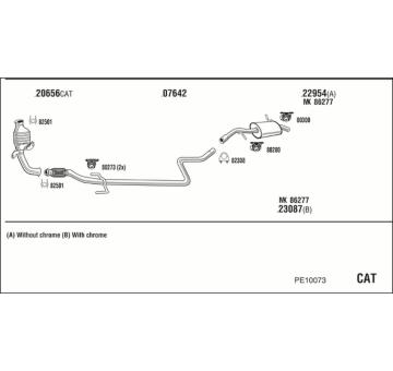 Výfukový systém WALKER PE10073
