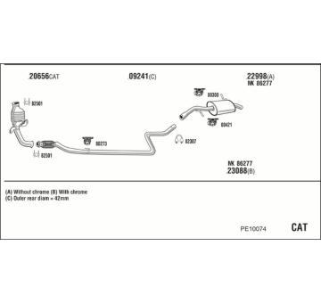Výfukový systém WALKER PE10074