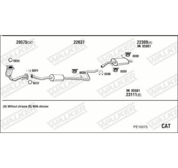 Výfukový systém WALKER PE10075