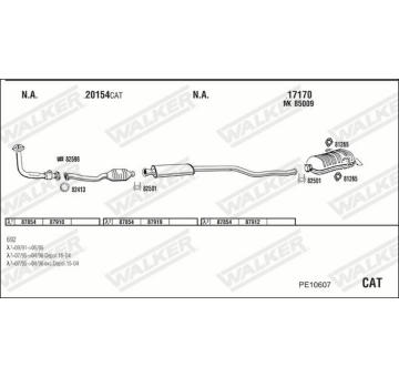 Výfukový systém WALKER PE10607