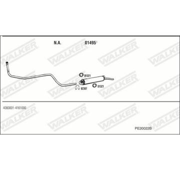 Výfukový systém WALKER PE20022B