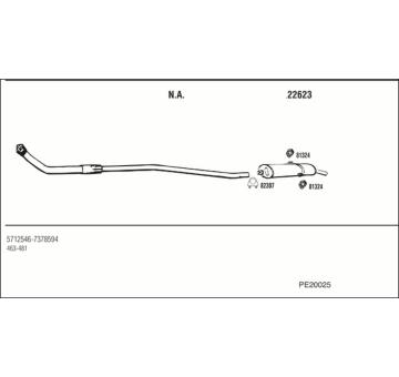 Výfukový systém WALKER PE20025