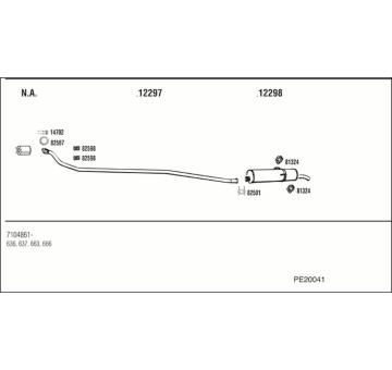 Výfukový systém WALKER PE20041