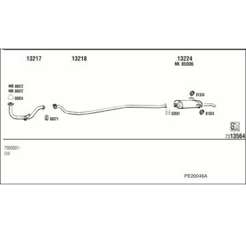 Výfukový systém WALKER PE20046A