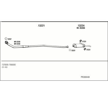 Výfukový systém WALKER PE20049