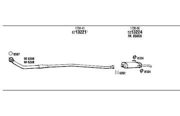 Výfukový systém WALKER PE20051