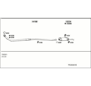 Výfukový systém WALKER PE20061B