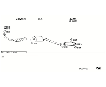 Výfukový systém WALKER PE20065