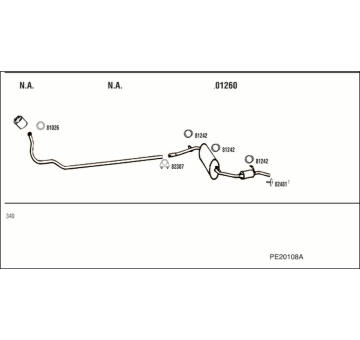 Výfukový systém WALKER PE20108A