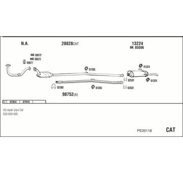 Výfukový systém WALKER PE20118