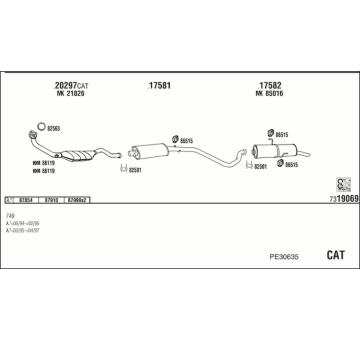Výfukový systém WALKER PE30635
