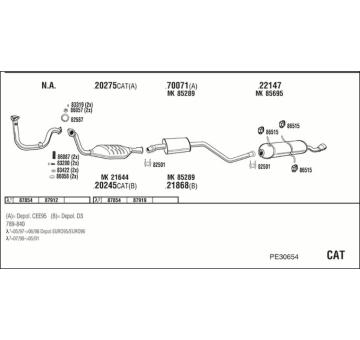 Výfukový systém WALKER PE30654