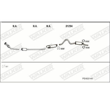 Výfukový systém WALKER PE40314A