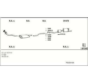 Výfukový systém WALKER PE50416A