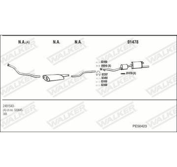 Výfukový systém WALKER PE50423