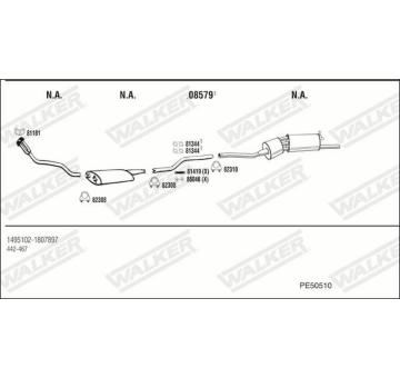 Výfukový systém WALKER PE50510