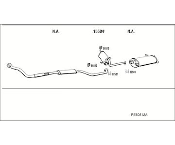 Výfukový systém WALKER PE60512A