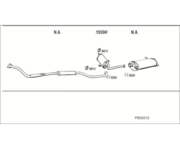 Výfukový systém WALKER PE60515