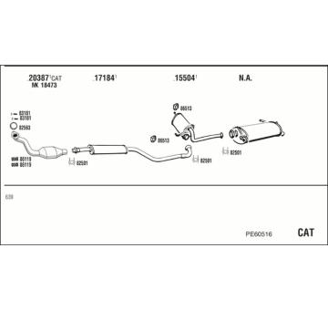 Výfukový systém WALKER PE60516