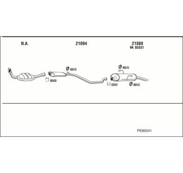 Výfukový systém WALKER PE85041