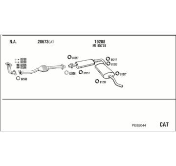 Výfukový systém WALKER PE85044