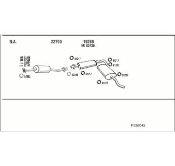 Výfukový systém WALKER PE85045