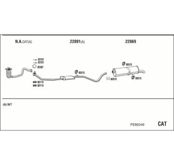 Výfukový systém WALKER PE85049