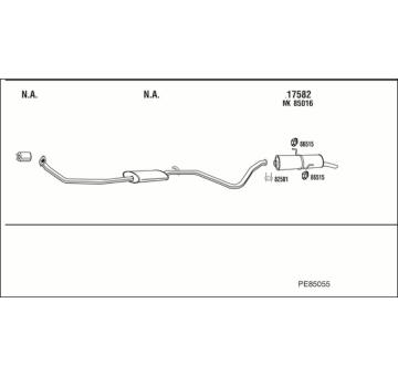 Výfukový systém WALKER PE85055