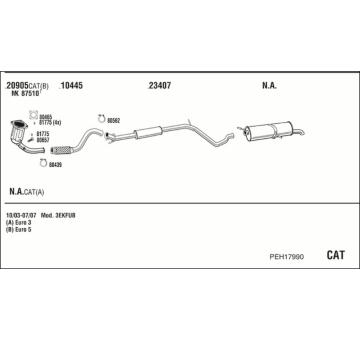 Výfukový systém WALKER PEH17990