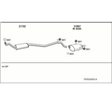 Výfukový systém WALKER PEK005631A
