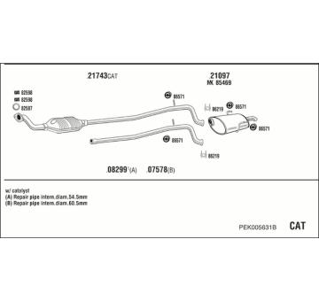 Výfukový systém WALKER PEK005631B