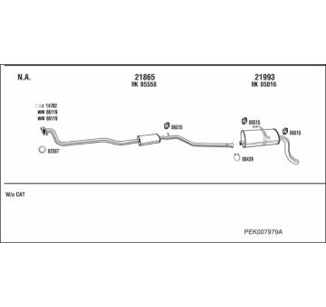 Výfukový systém WALKER PEK007979A