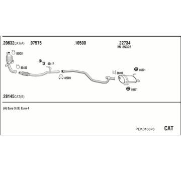 Výfukový systém WALKER PEK016678