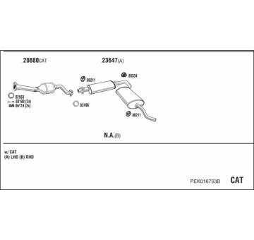 Výfukový systém WALKER PEK016753B