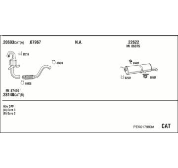Výfukový systém WALKER PEK017993A