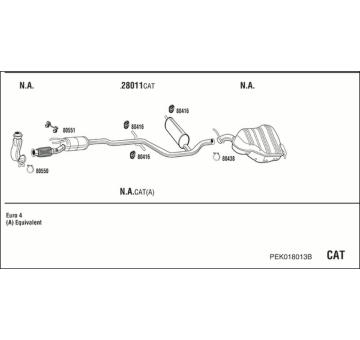 Výfukový systém WALKER PEK018013B