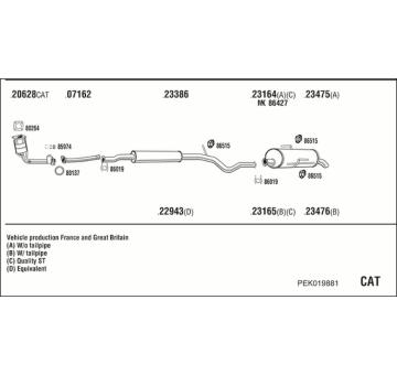 Výfukový systém WALKER PEK019881
