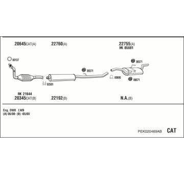 Výfukový systém WALKER PEK020469AB