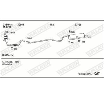 Výfukový systém WALKER PEK023382AA